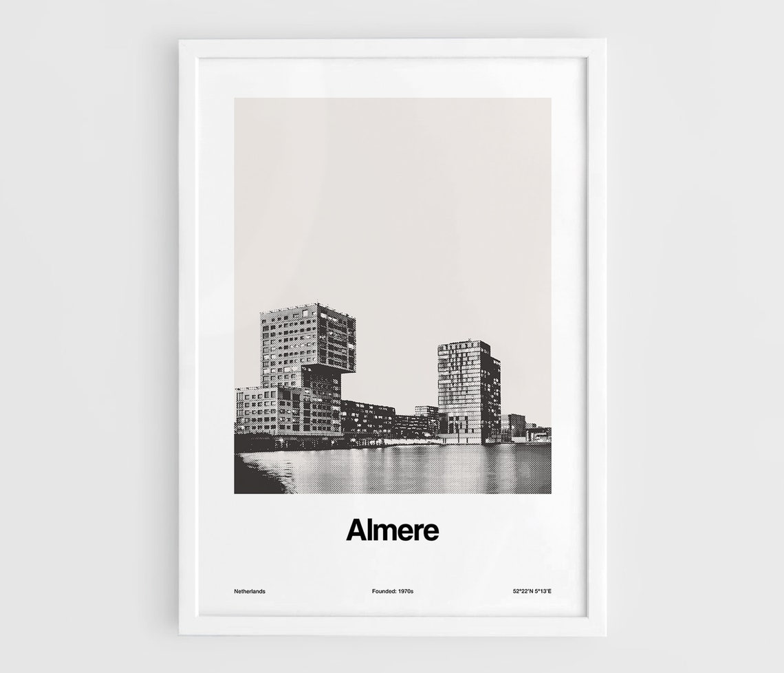 Almere, Netherlands Minimalist Poster Print