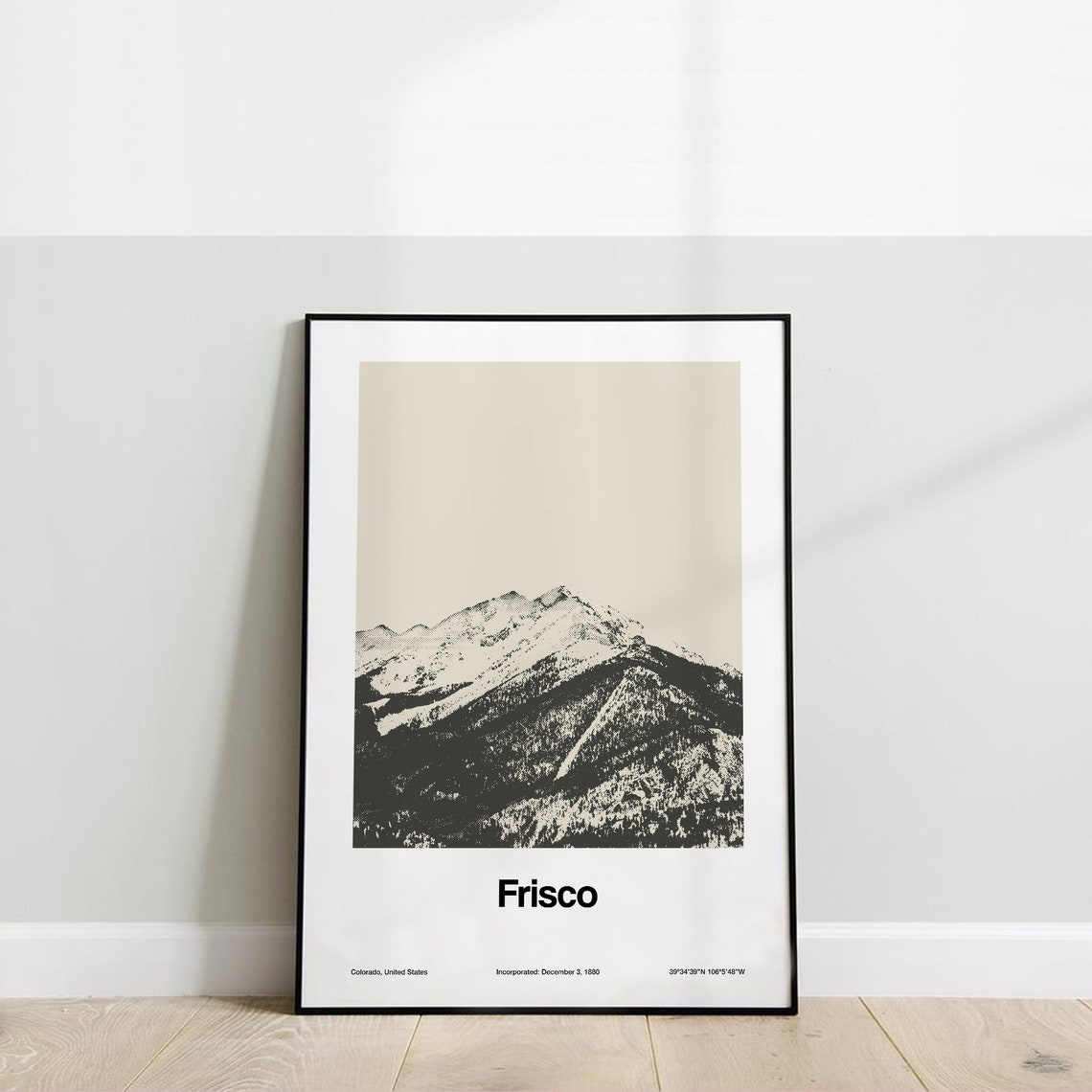 Frisco Colorado Minimalist Winter Town Travel Poster - Image 3