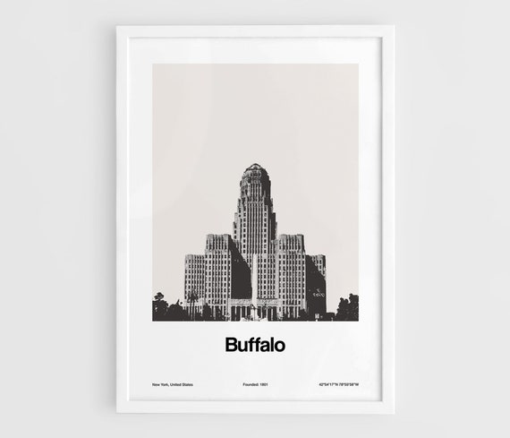 Custom Buffalo City Hall Skyline, New York Print