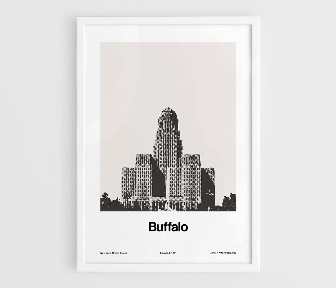 Custom Buffalo City Hall Skyline, New York Print