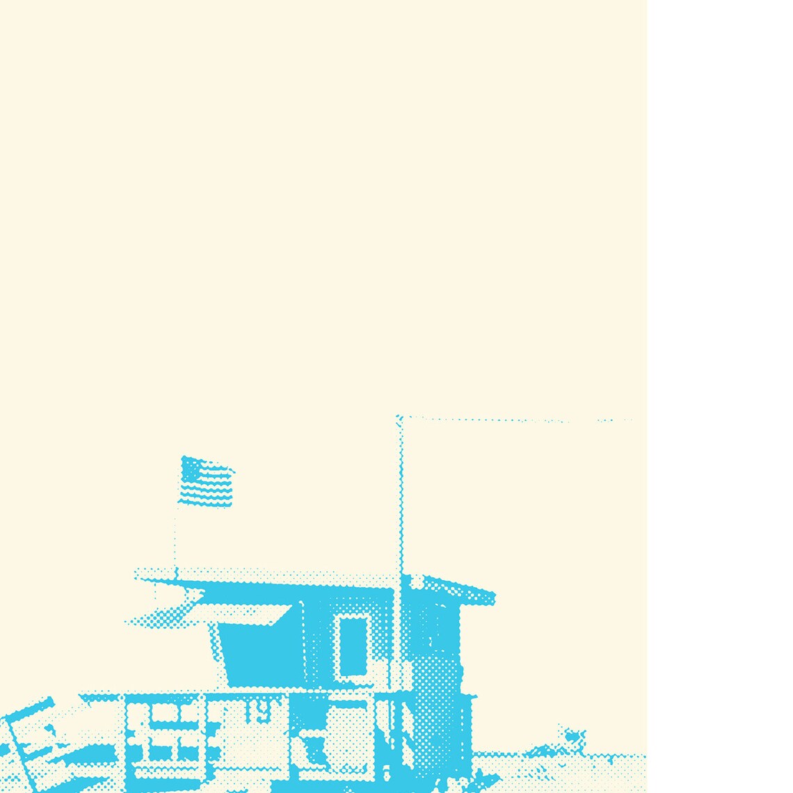 Los Angeles Beach Lifeguard Tower, Manhattan Beach Art Print - Image 2