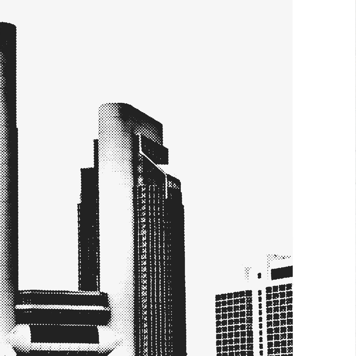 Corpus Christi Downtown Bayfront Minimalist Poster Print - Image 3