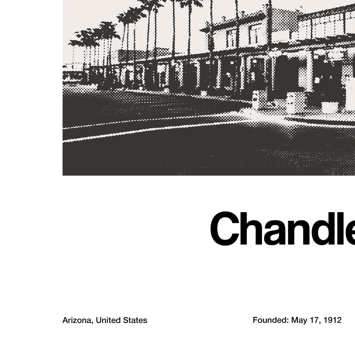 Chandler Arizona Minimalist Custom City Art Print - Image 2
