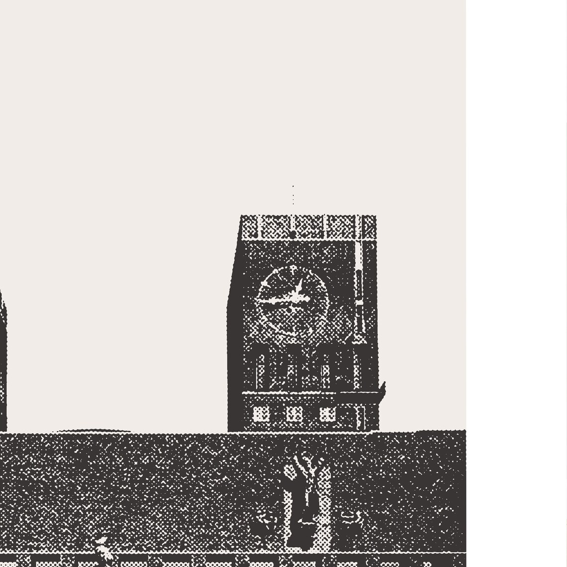 Oslo Print Oslo Poster Oslo City Hall Skyline Scandinavian Oslo Norway Travel Nordic Black White Wall Art Minimalist Custom City Print - Image 3