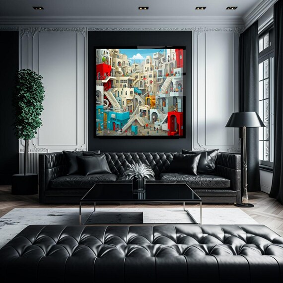 Elegant Cityscape Wall Art Tempered Glass Print Modern Urban Decor Luxury Glass Wall Art For Home And Office