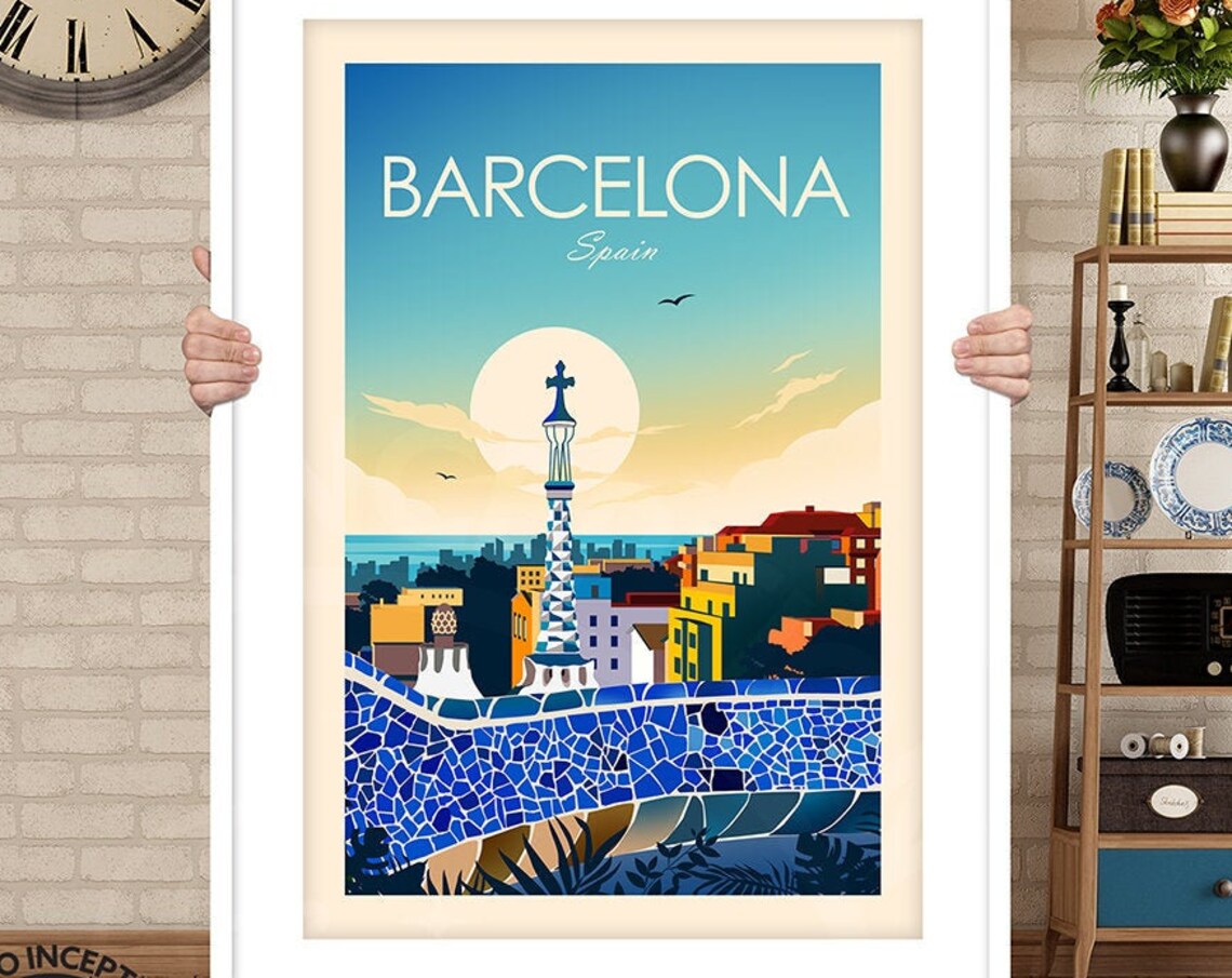 Barcelona Spain Decor Travel Poster - Image 4