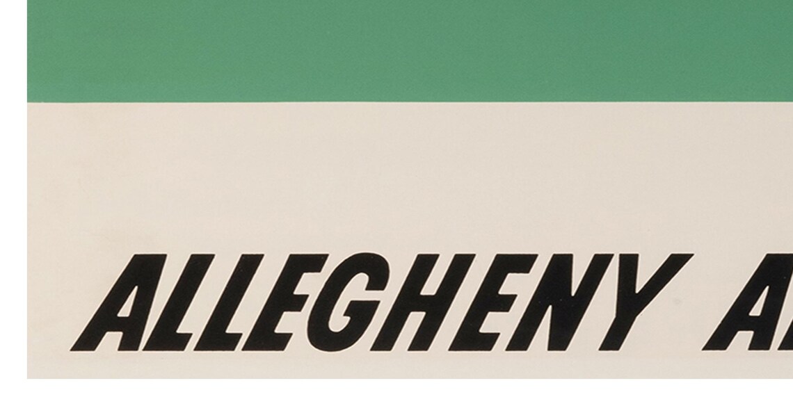 Philadelphia Allegheny Airlines Vintage Travel Poster Liberty Bell - Image 2