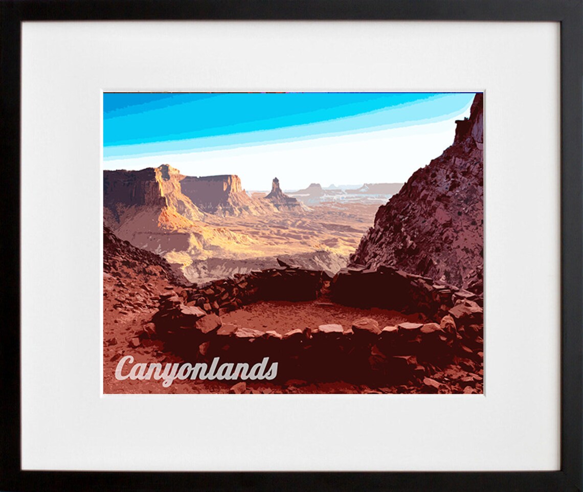 Canyonlands Utah National Park Desert Canyon Vista Travel Poster - Image 2