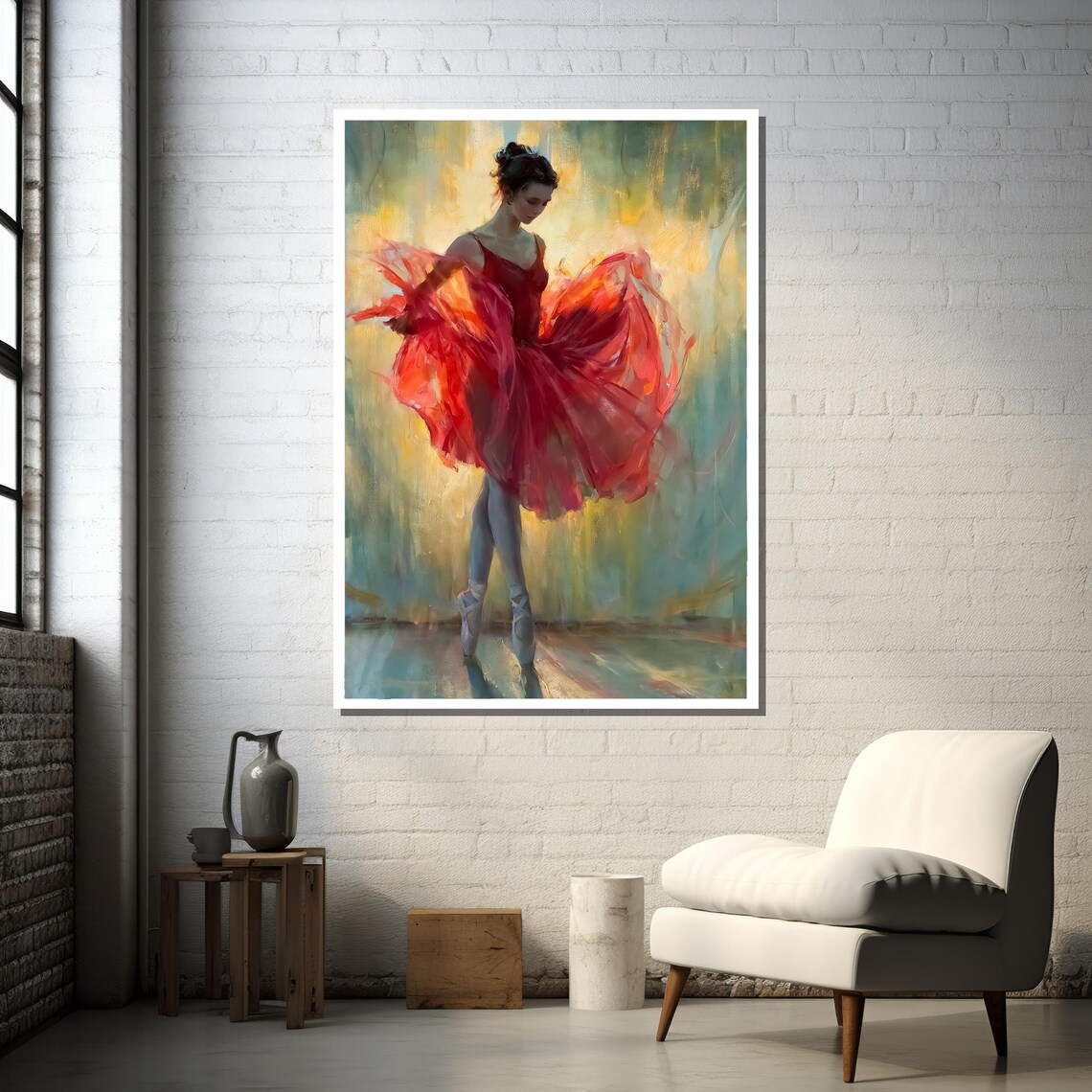 Graceful Ballerina Art Print, Impressionist Style - Image 2