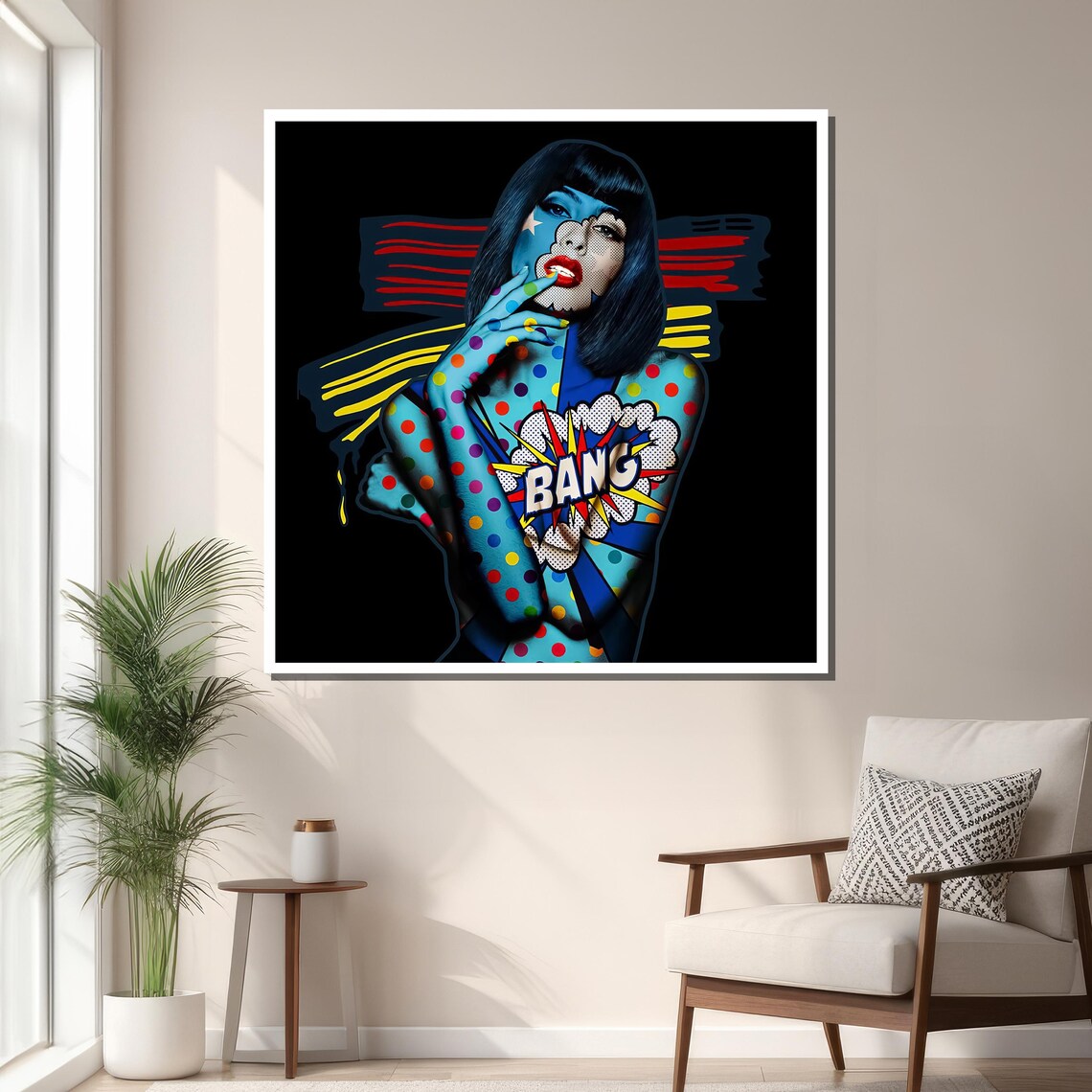 Bold Pop Art Woman, Comic Book Explosion - Image 3