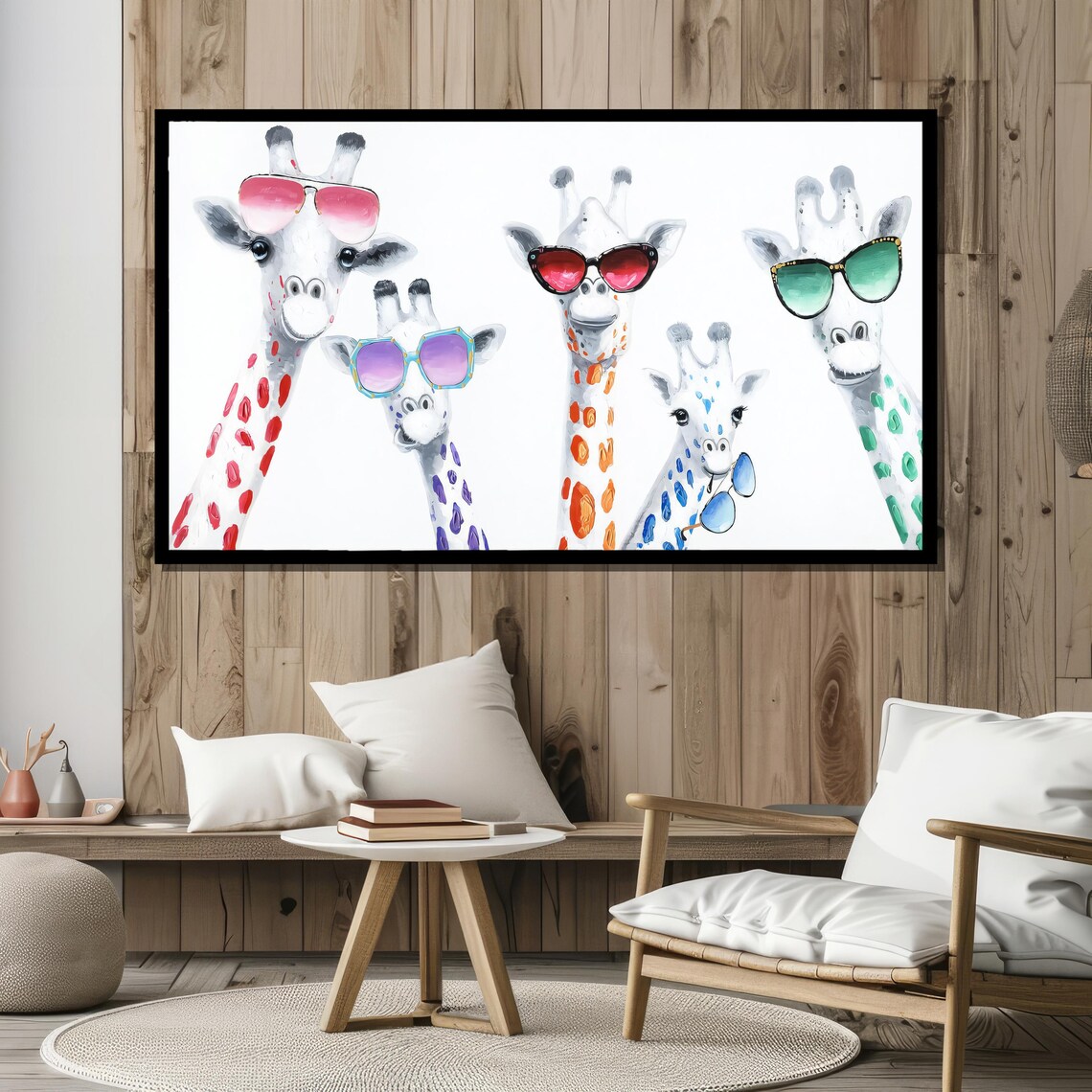 Colorful Giraffes - Traditional Travel Poster - Image 5