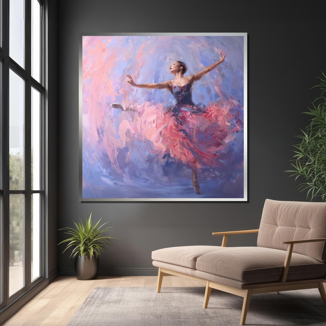Graceful Ballerina In Pink, Elegant Dance Art - Image 4