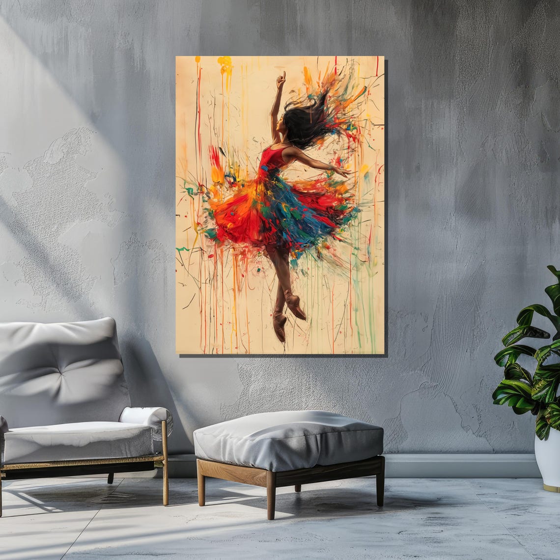Ballerina In Motion, Abstract Dance Art - Image 4