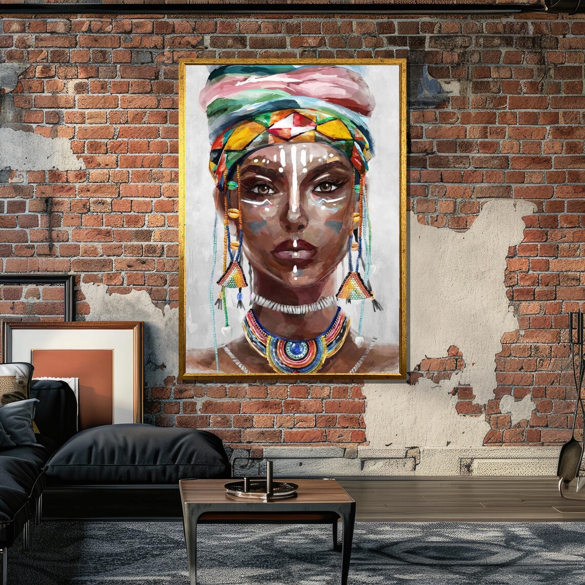 Tribal Woman Portrait, African Culture Art Print - Image 5