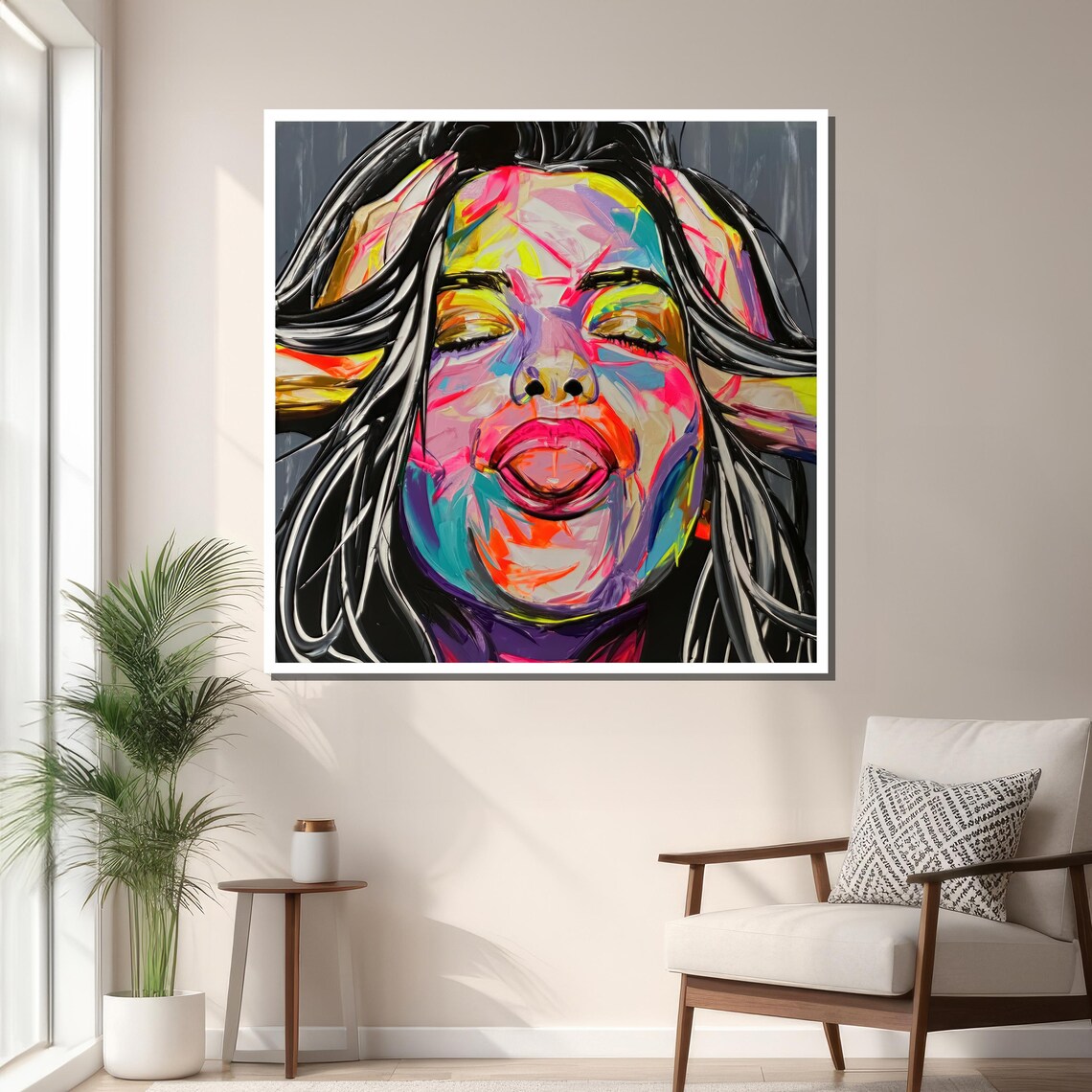 Vibrant Pop Art Woman, Contemporary Art Print - Image 3
