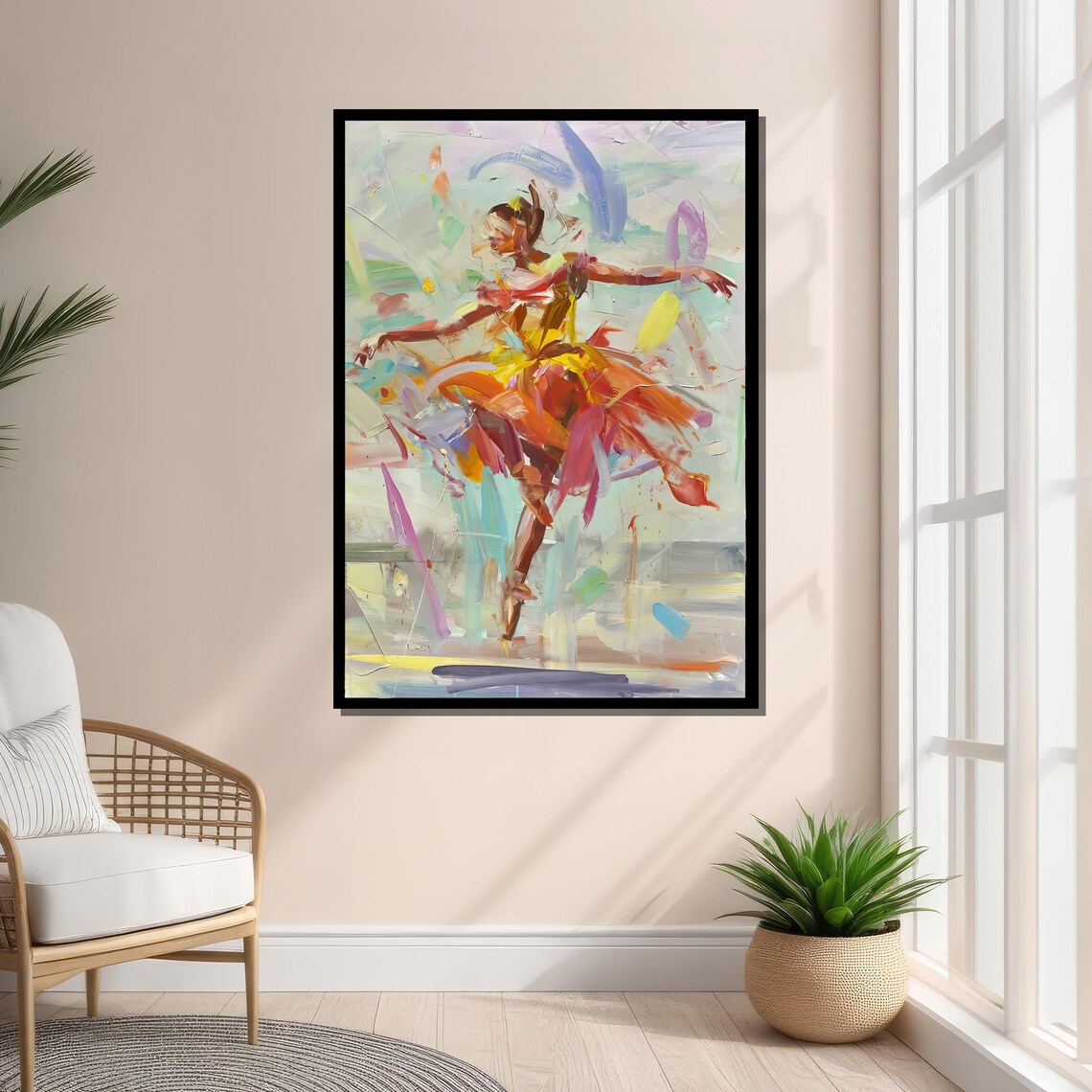 Abstract Dancer, Vibrant Modern Art Print - Image 3