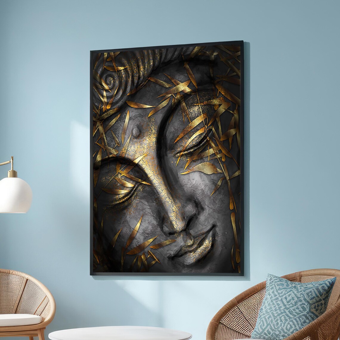 Serene Buddha, Spiritual Zen Meditation Art Print