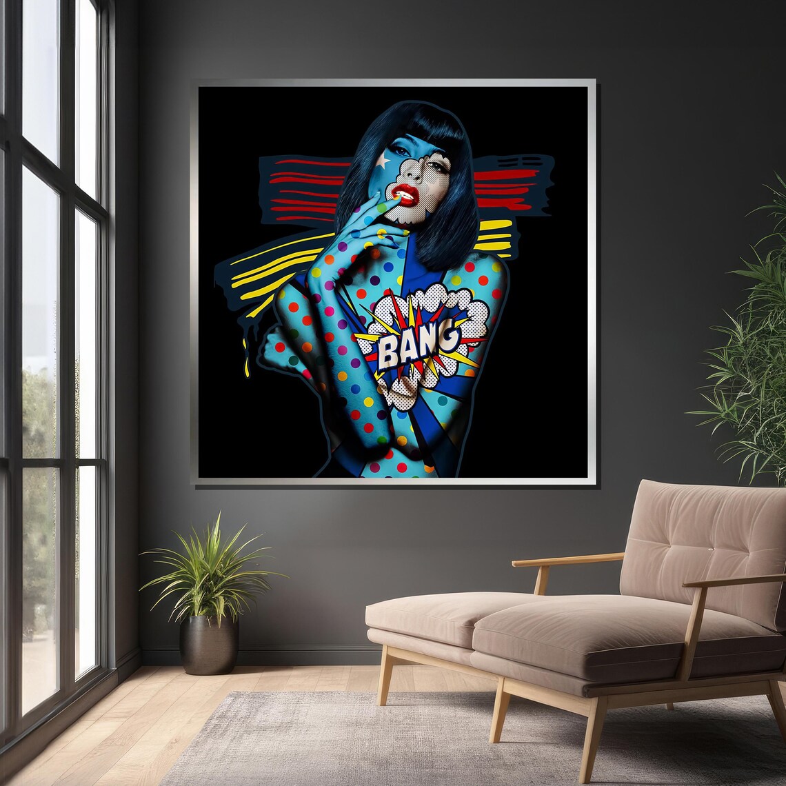 Bold Pop Art Woman, Comic Book Explosion - Image 4