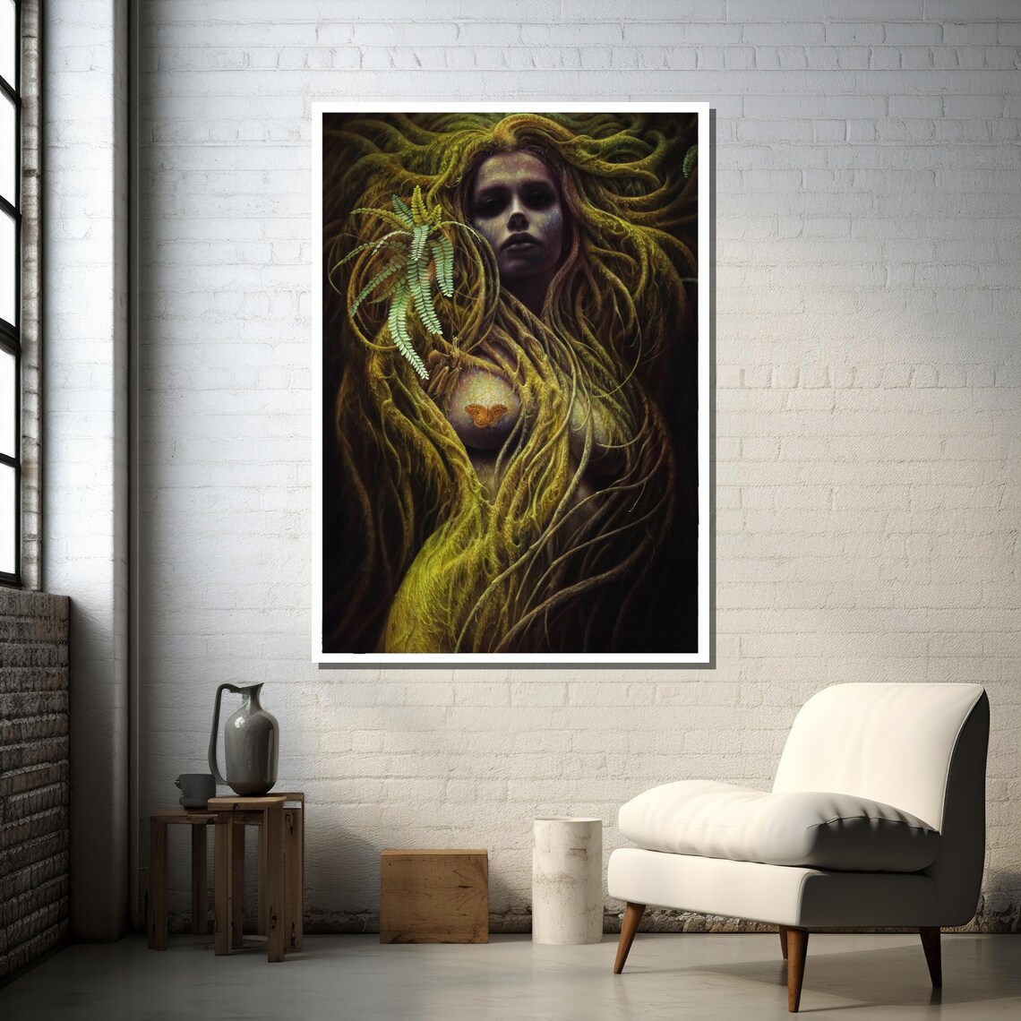 Nature Spirit Fantasy, Female Figure Entwined With Vines - Image 4