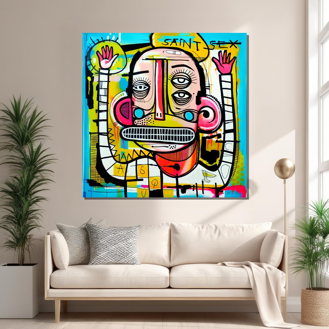 Colorful Abstract Street Art, Pop Art Print - Image 2