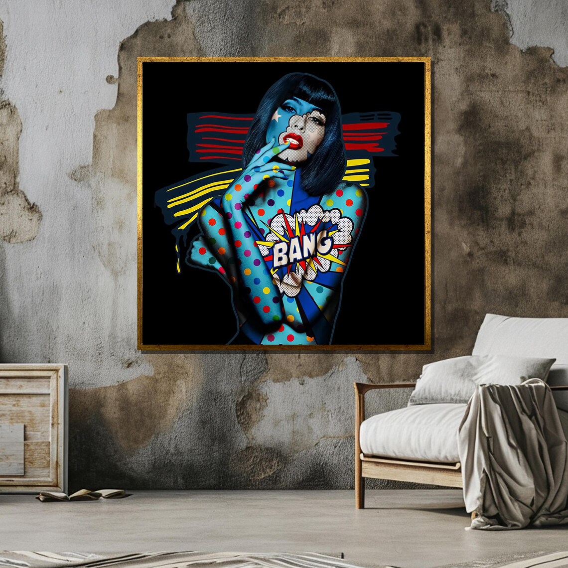 Bold Pop Art Woman, Comic Book Explosion - Image 6