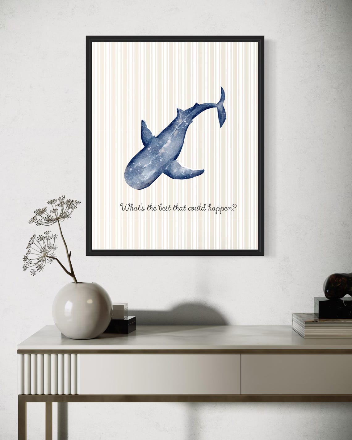What Is the Best That Could Happen Whale Shark Quote Poster Nursery - Image 3