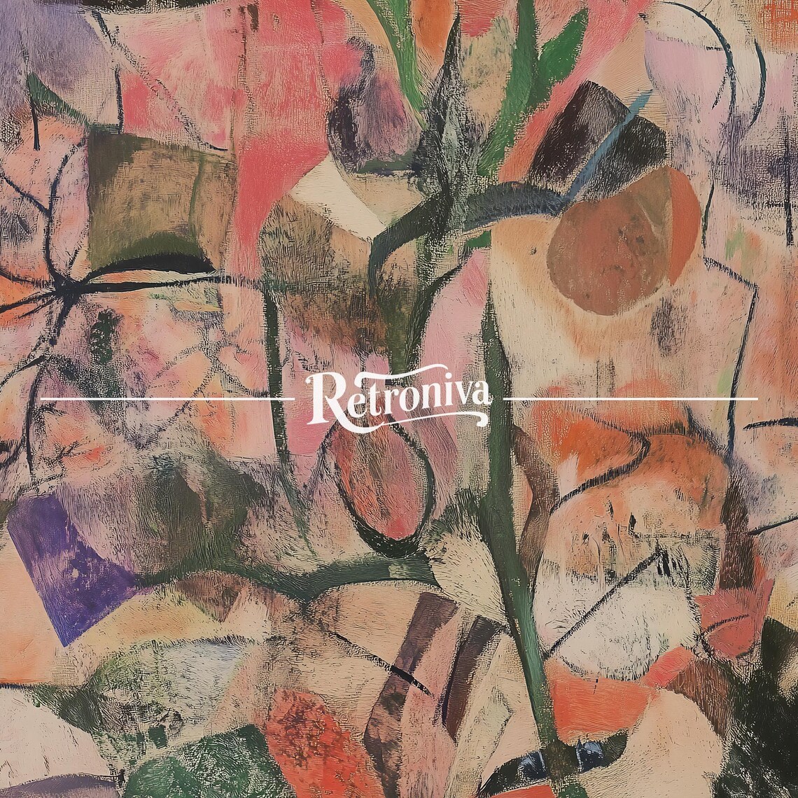 Botanical Abstract Vintage Floral Art Print - Image 7
