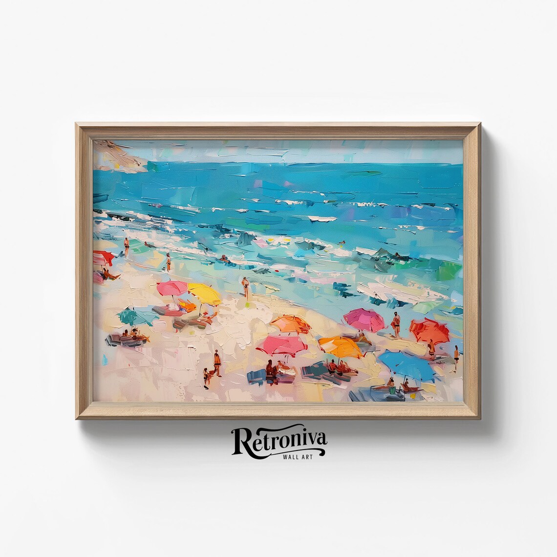 Summer Beach Oil Painting Coastal Art Print