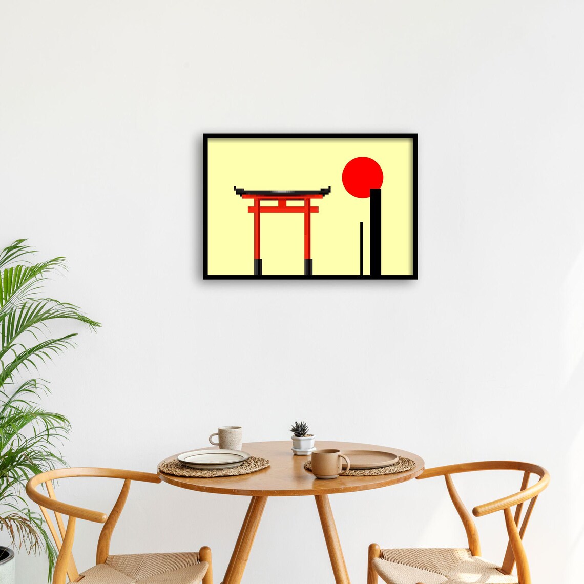 Pixel Torii Gate, Japanese Temple Decor Poster - Image 2
