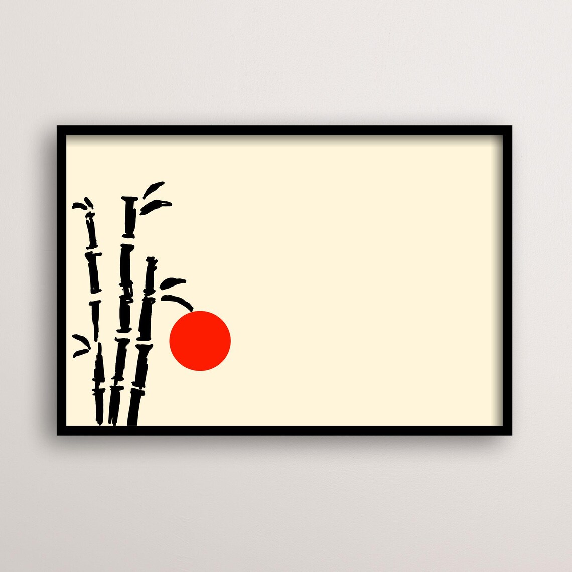 Zen Bamboo Art, Minimalist Japanese Style Decor