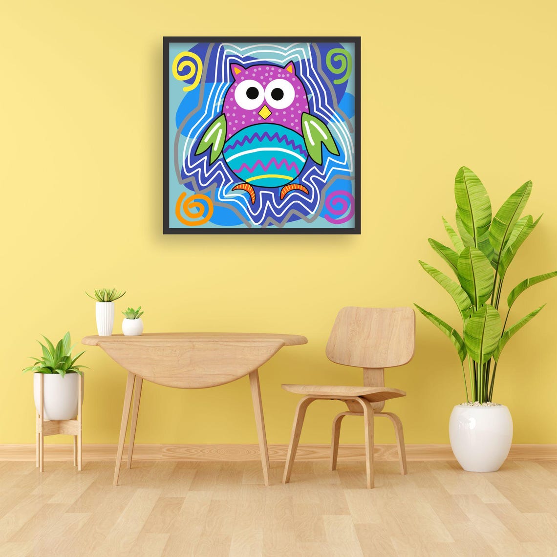 Owl Art, Whimsical Boho Nursery Decor - Image 4