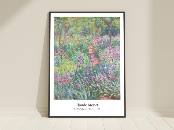 Claude Monet The Artists Garden In Giverny 1900 Iris Art Poster
