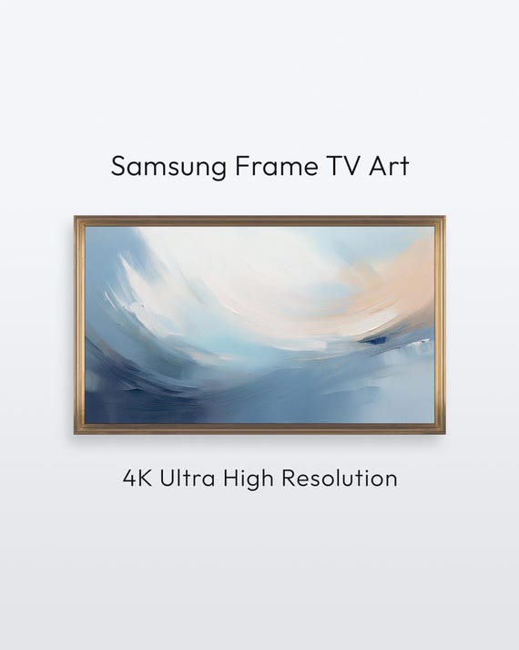 Abstract Art For Samsung Frame TV, Minimalist Oil Painting