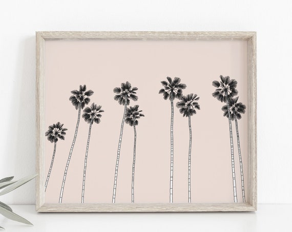 Palm Tree Minimalist Tropical Travel Poster