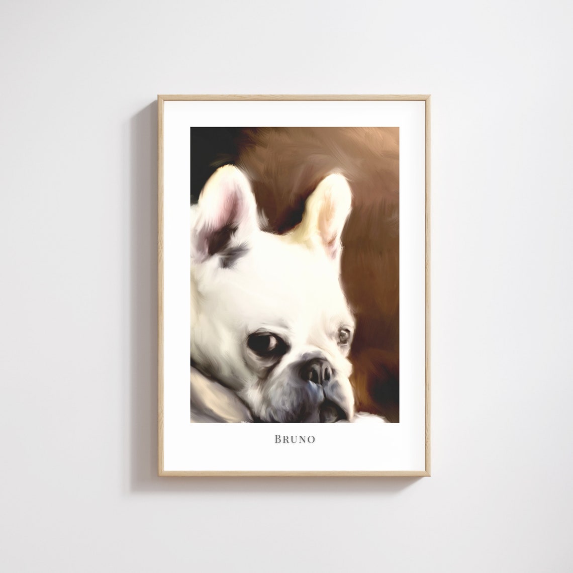 Custom Dog Portrait From Photo Chocolate Labrador Oil Style Poster - Image 4