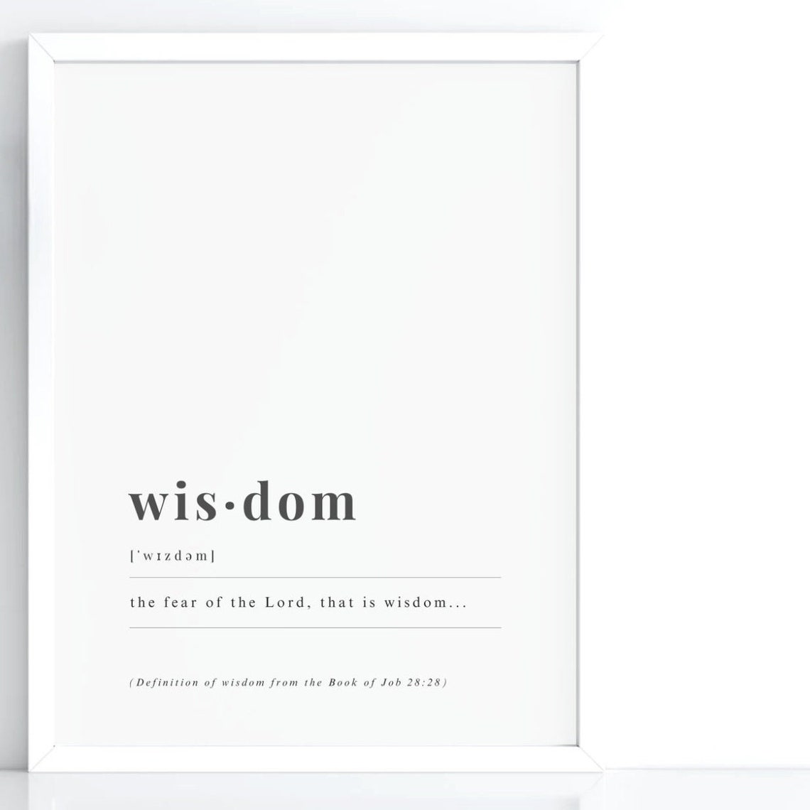 Bible Definition Of Wisdom Print Scripture Dictionary Poster Christian Verse Affirmation Quote Motivational Saying Wall Art - Image 4