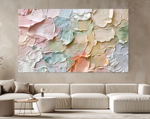 Textured Brush Strokes Abstraction Print Picture Home Decor Wall Art Gift Aesthetic Room Decor Ready To Hang