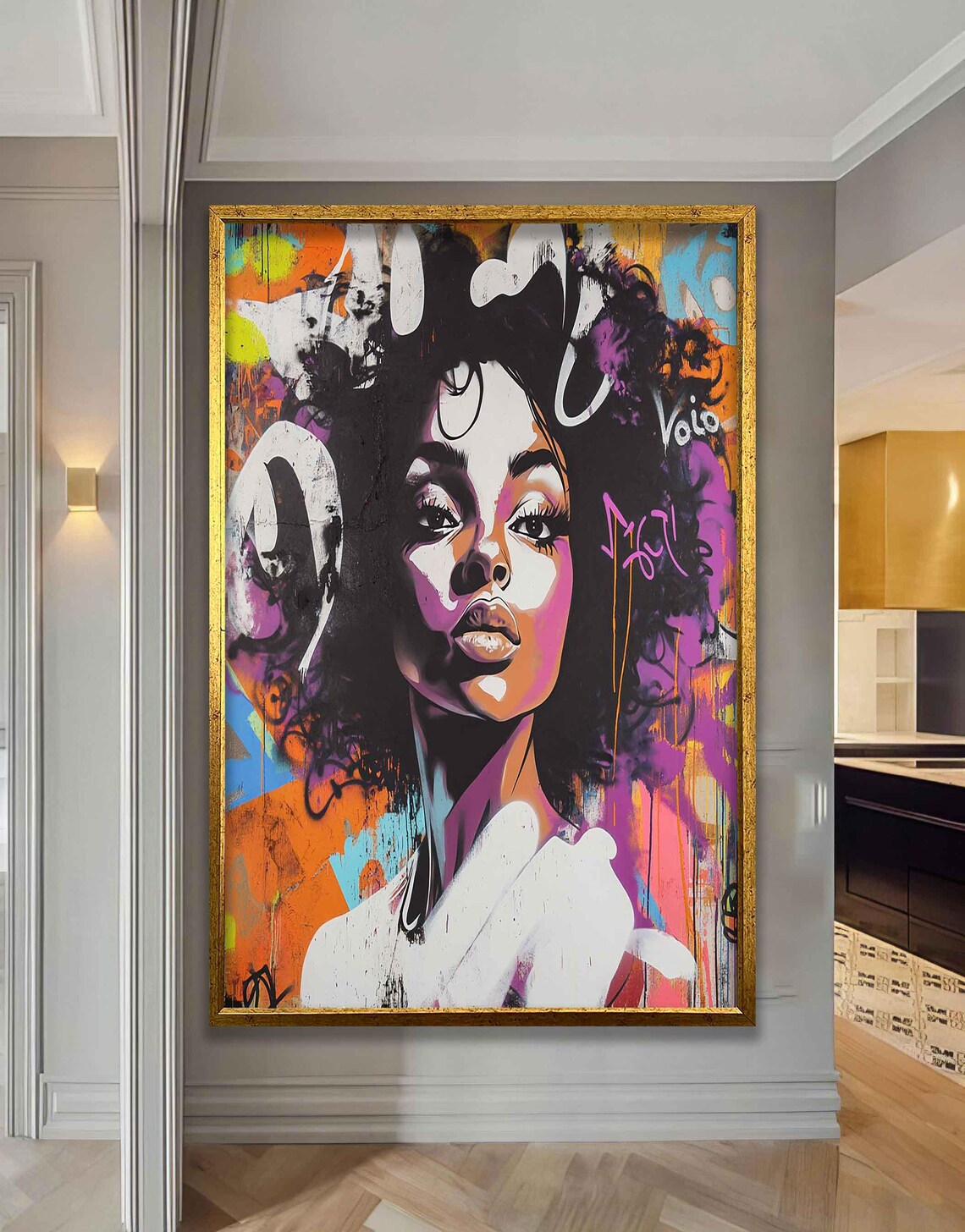 Graffiti African Woman Colorful Street Art Portrait Wall Poster - Image 4