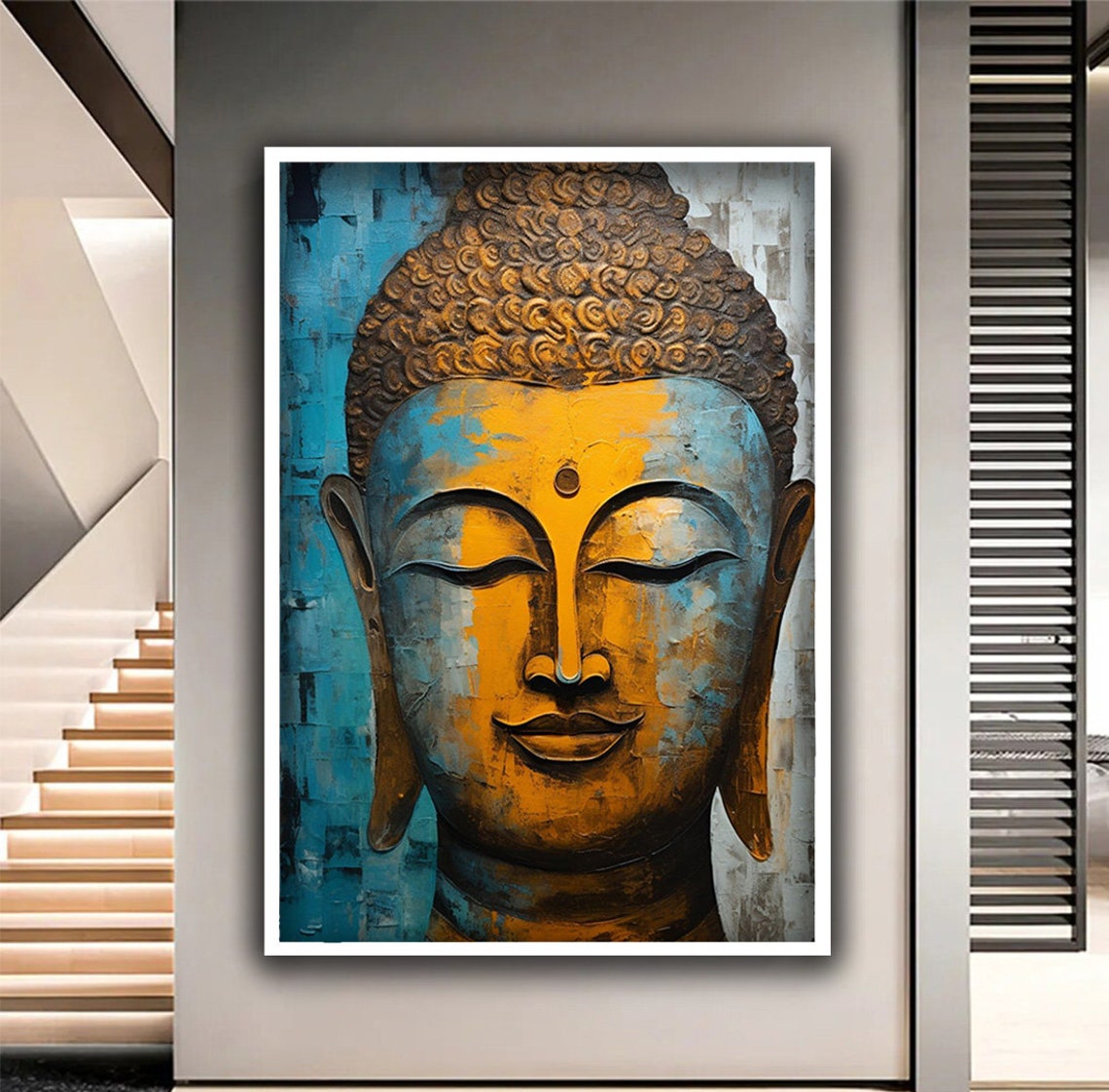 Buddha Buddha Painting Buddha Print Wall Art Modern Wall Art Decor Ready To Hang Print Wall Decor - Image 3