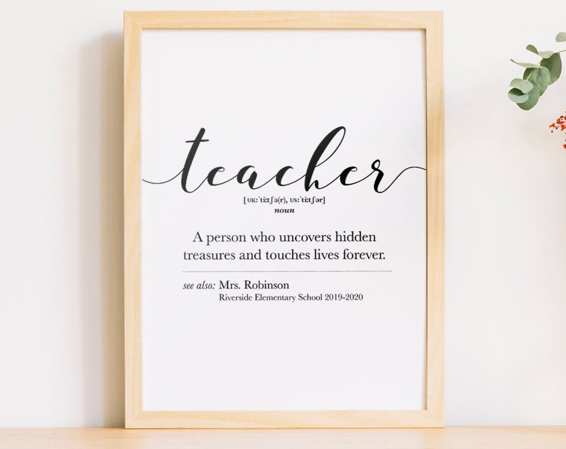 Personalized Teacher Appreciation Definition, Gift For Teacher - Image 3
