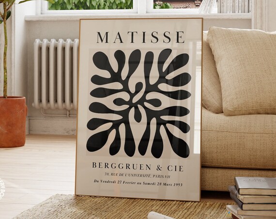 Henri Matisse Black Coral Burst 1953 Exhibition Gallery Poster