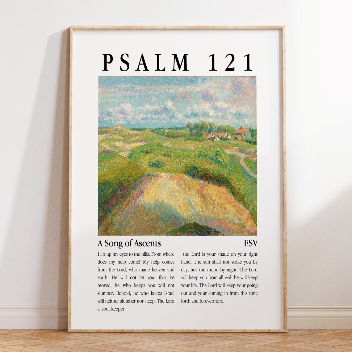 Psalm 121 A Song Of Ascents Coastal Dunes Classic Black Type Poster