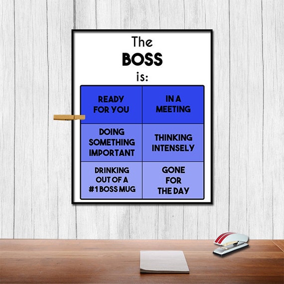 Gift For Boss Door Sign Printables Instant Decor Work Gifts Coworker Coworkers