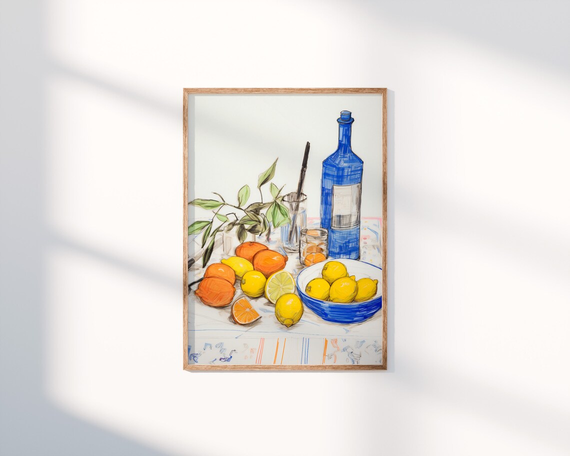 Greek Summer Morning, Mediterranean Kitchen Art Print - Image 2