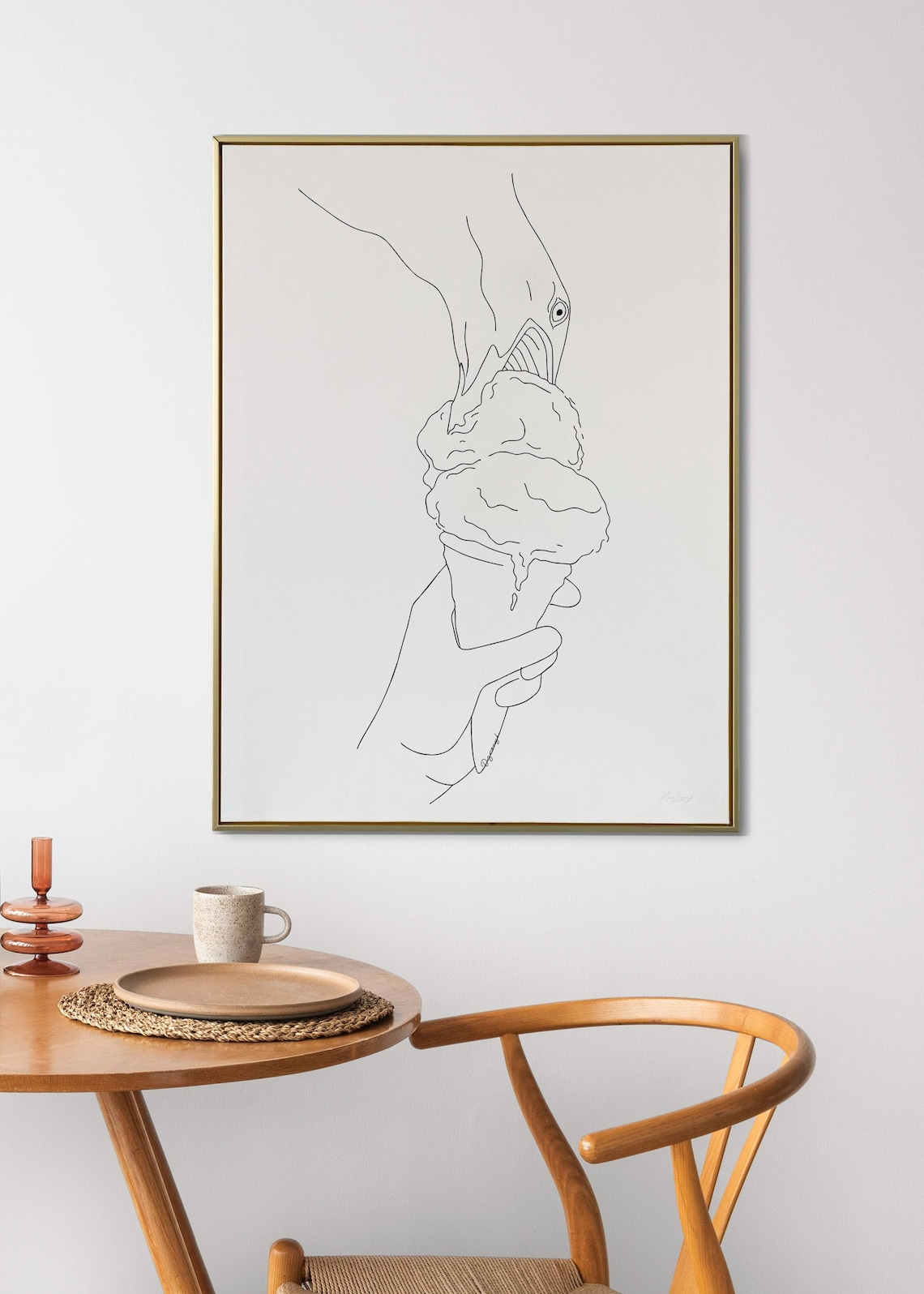 Seagull Stealing Food, Funny Bird Art Print - Image 2