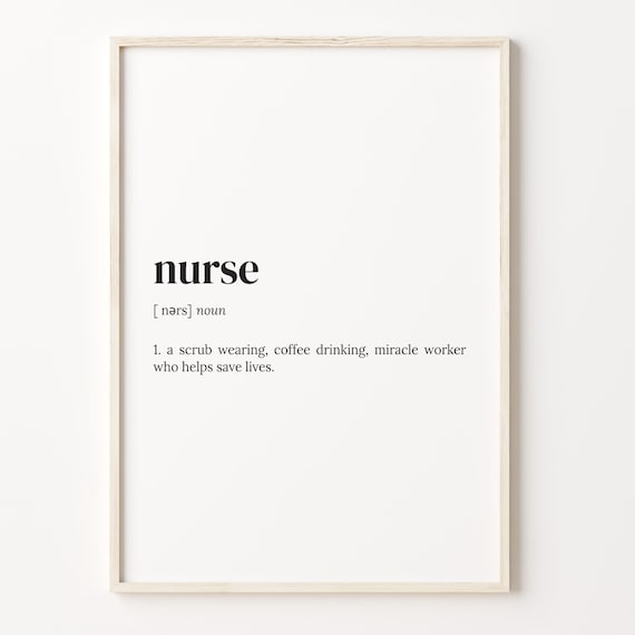 Nurse Dictionary Definition Miracle Worker Graduation Gift Poster