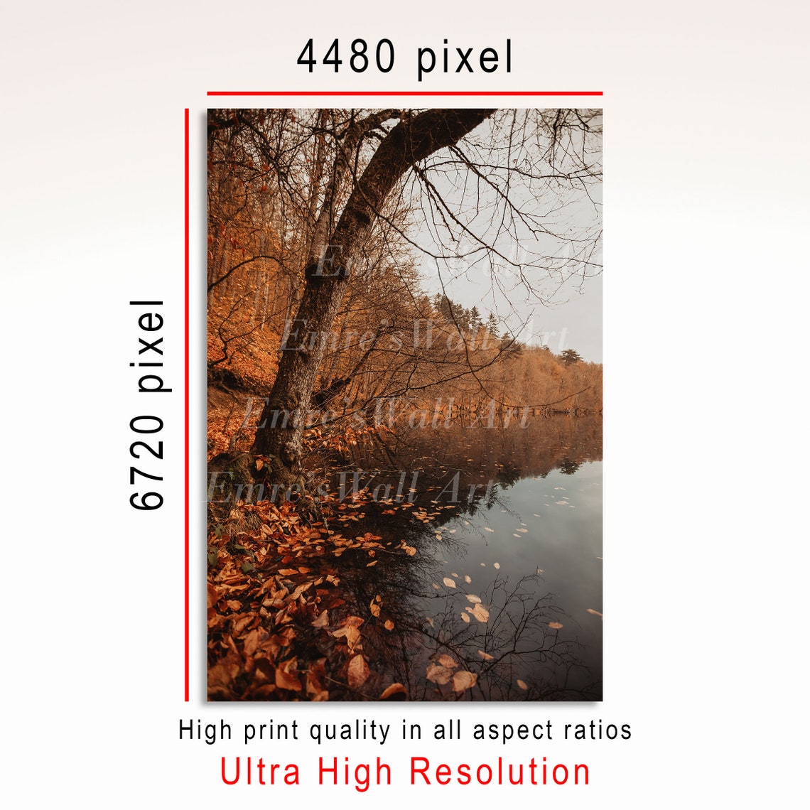 Autumn Tree by Still River Vintage Fall Landscape Photo Style Poster - Image 3