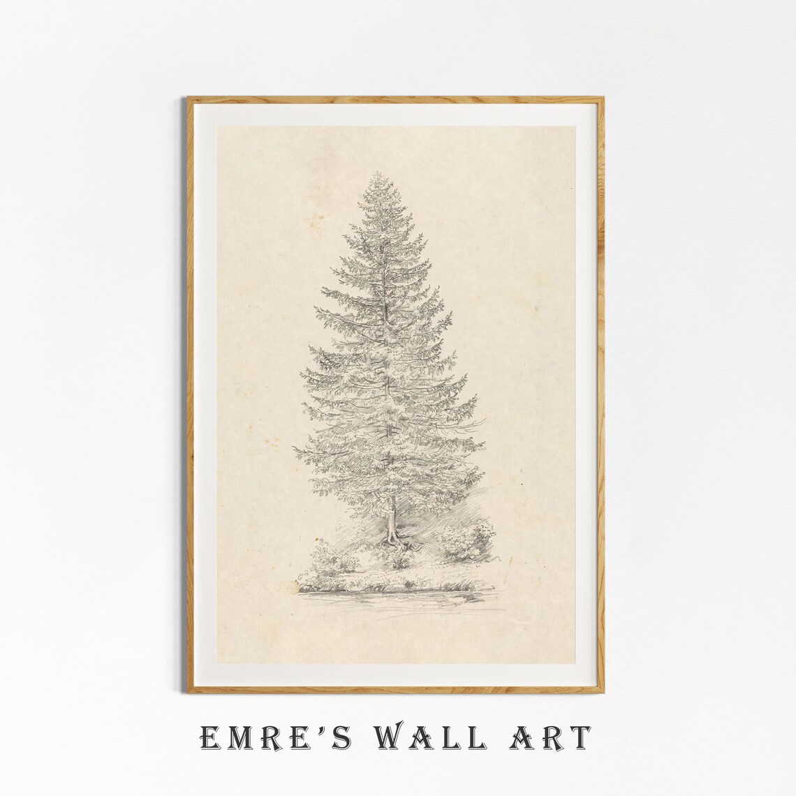Vintage Tree Sketch Art Print, Rustic Farmhouse Decor - Image 4