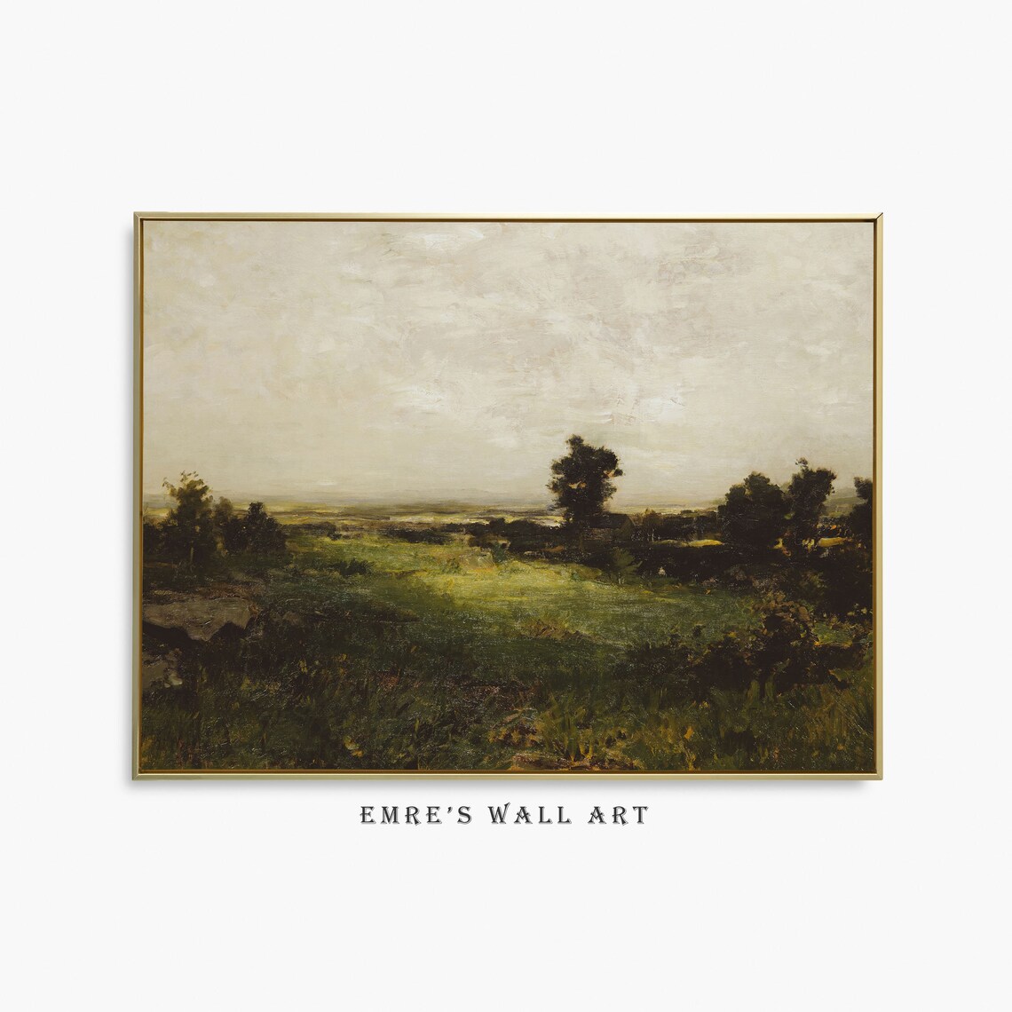 Moody Landscape Vintage Farmhouse Art Print
