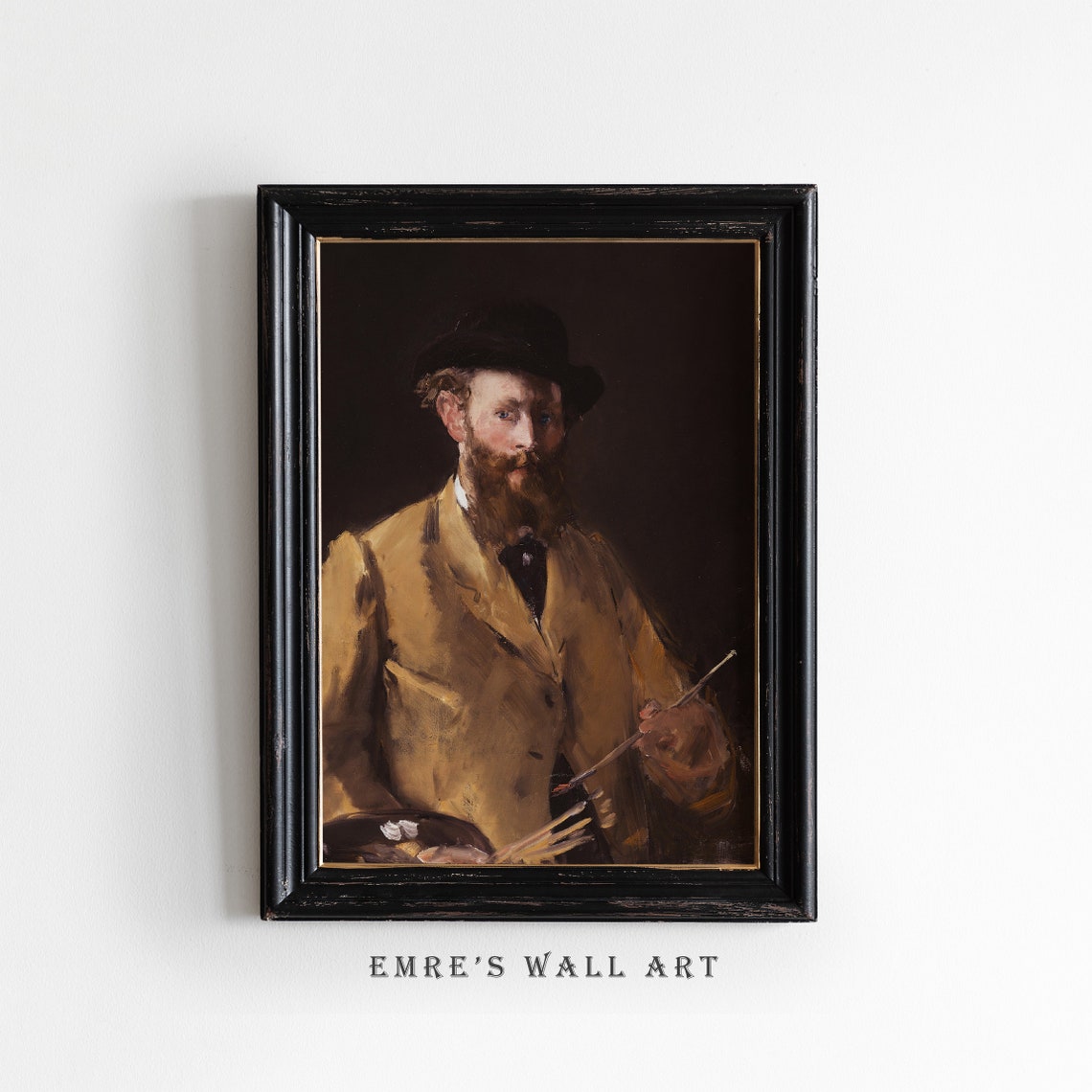 Edouard Manet Self Portrait with Palette Brushes Vintage Artist Poster